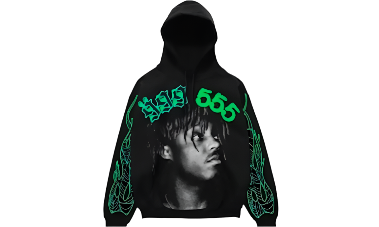 SP5DER X JUICE WORLD HOODIE ‘BLACK’