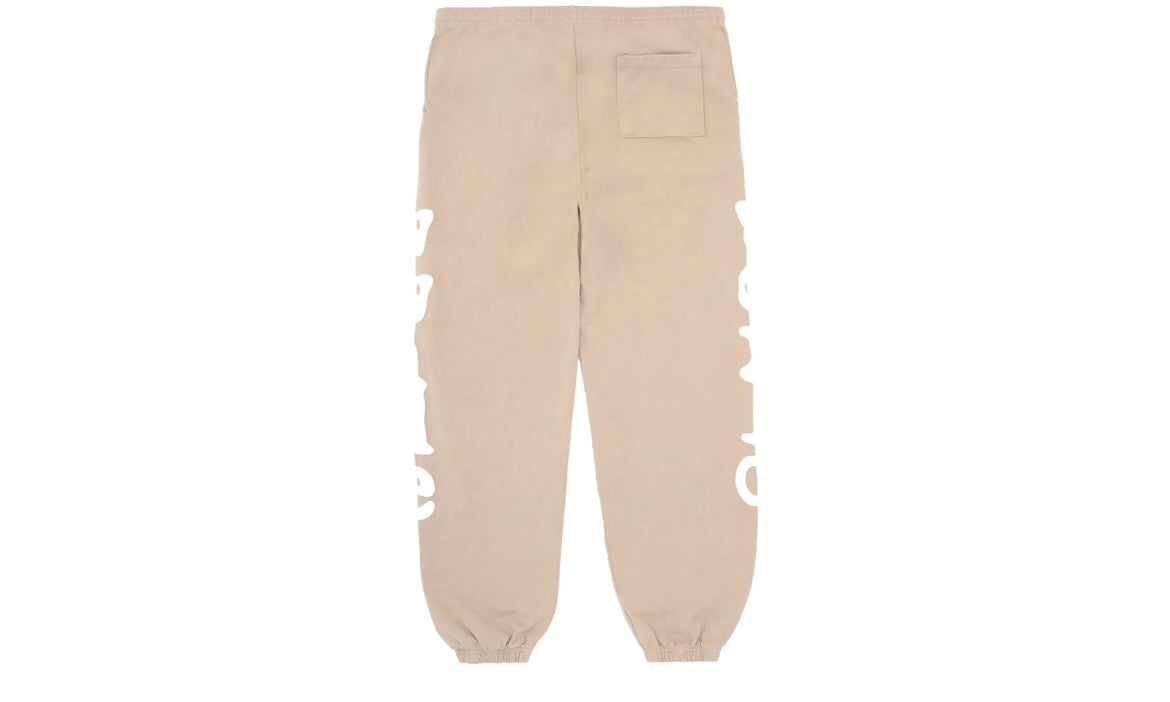 SP5DER WORLDWIDE BELUGA SWEATPANTS ‘SAND’