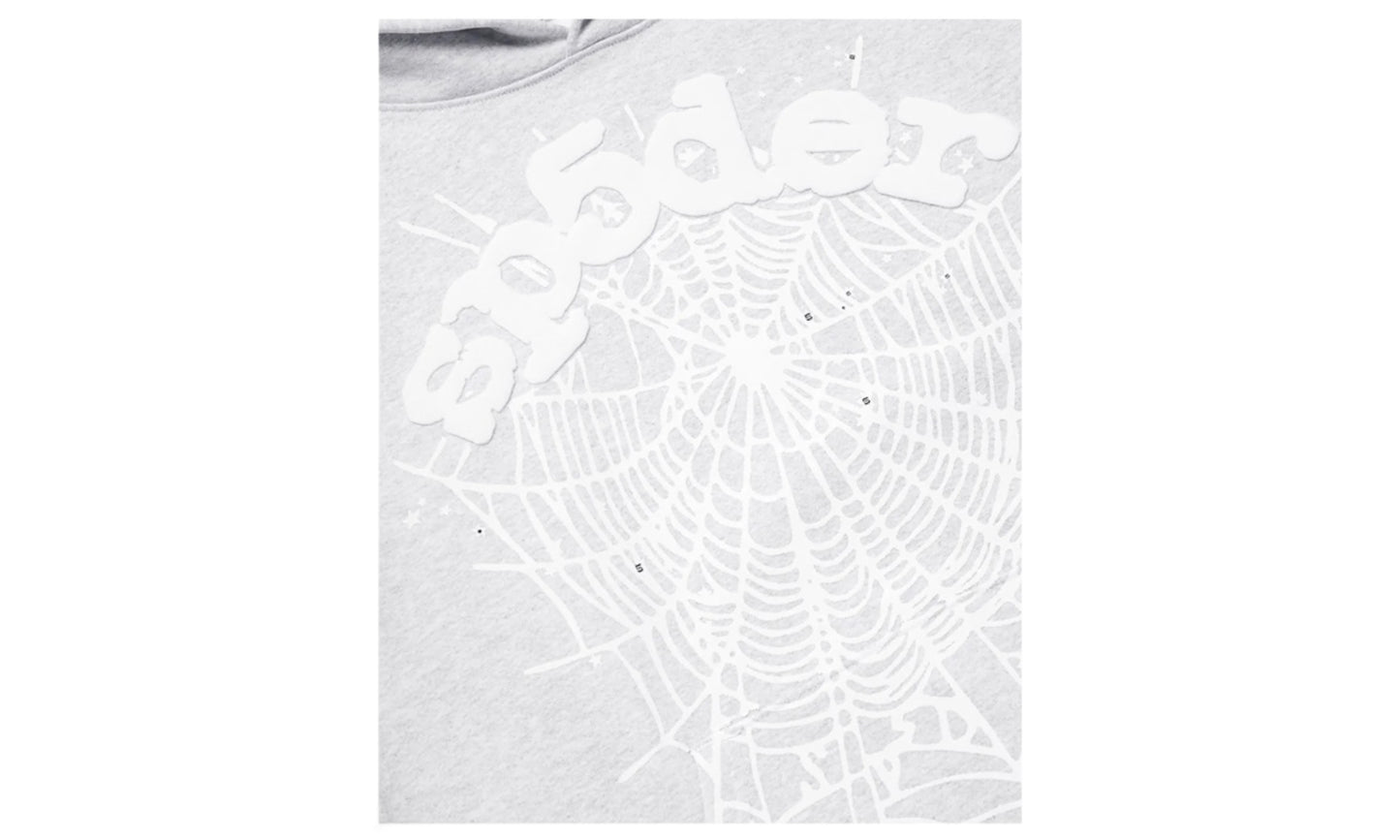 SP5DER WORLDWIDE OG WEB HOODIE ‘HEATHER GREY’
