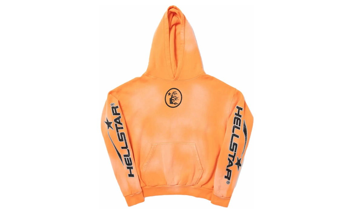 HELLSTAR FIRE ORANGE HOODIE ‘ORANGE DYE’