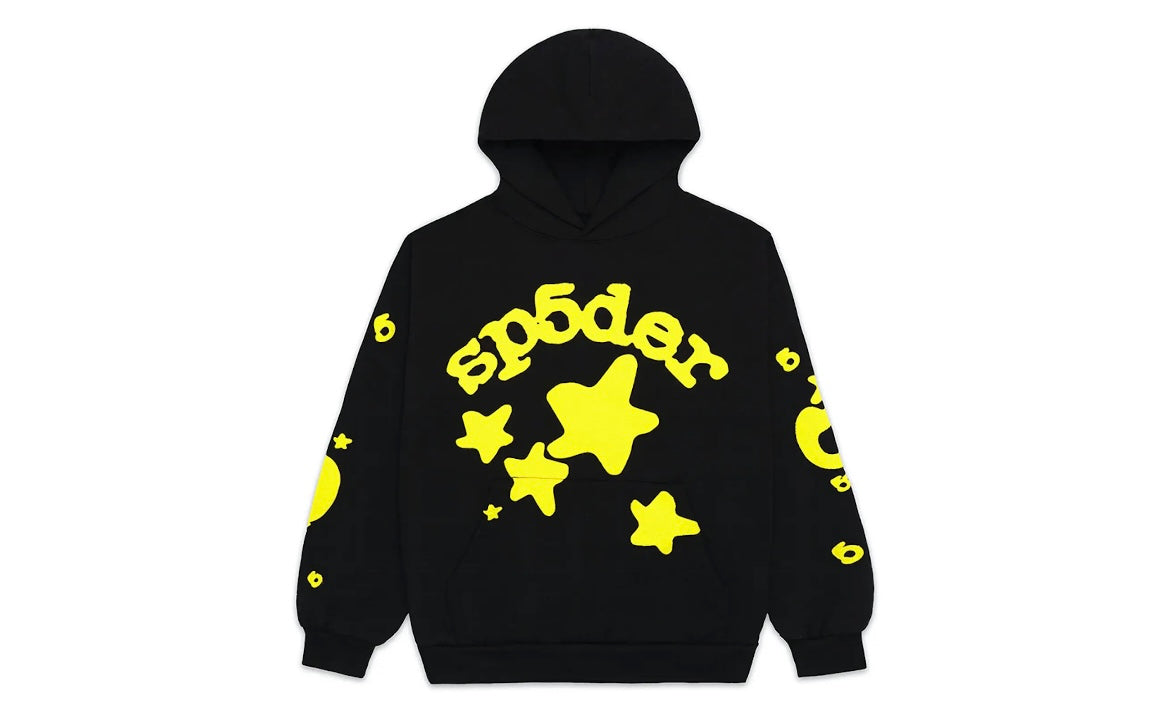 SP5DER WORLDWIDE BELUGA HOODIE ‘BLACK/ONYX’