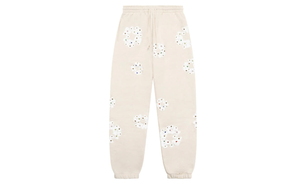DENIM TEARS RHINESTONE COTTON WREATH SWEATPANTS ‘OATMEAL’