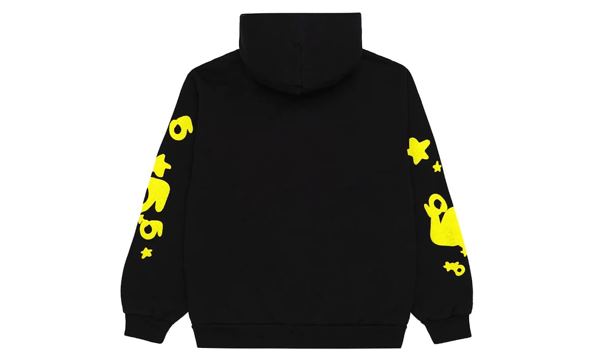 SP5DER WORLDWIDE BELUGA HOODIE ‘BLACK/ONYX’