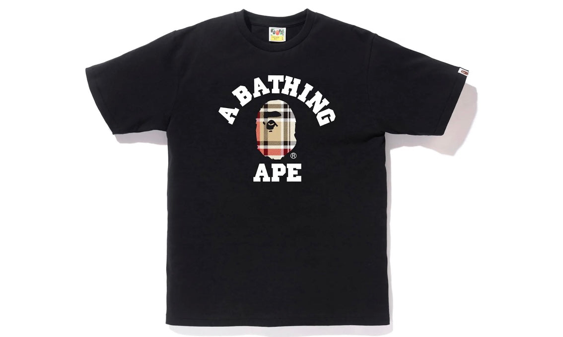 BAPE CAMO COLLEGE TEE ‘BLACK/BEIGE’