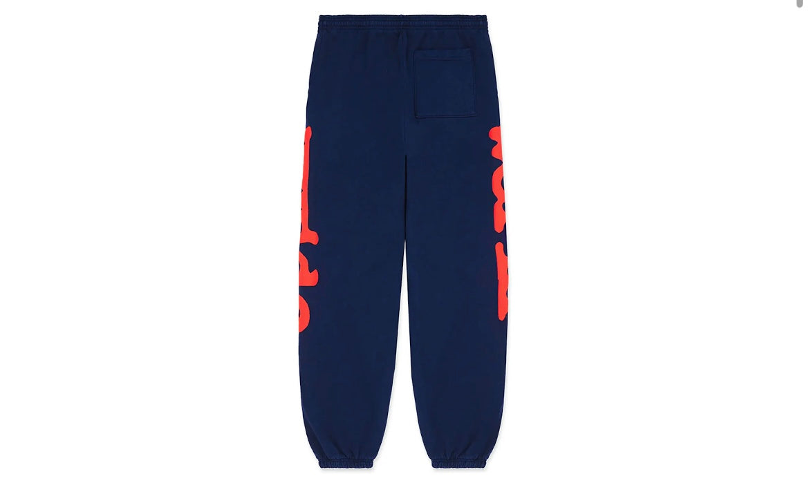 SP5DER WORLDWIDE BELUGA SWEATPANTS ‘NAVY’