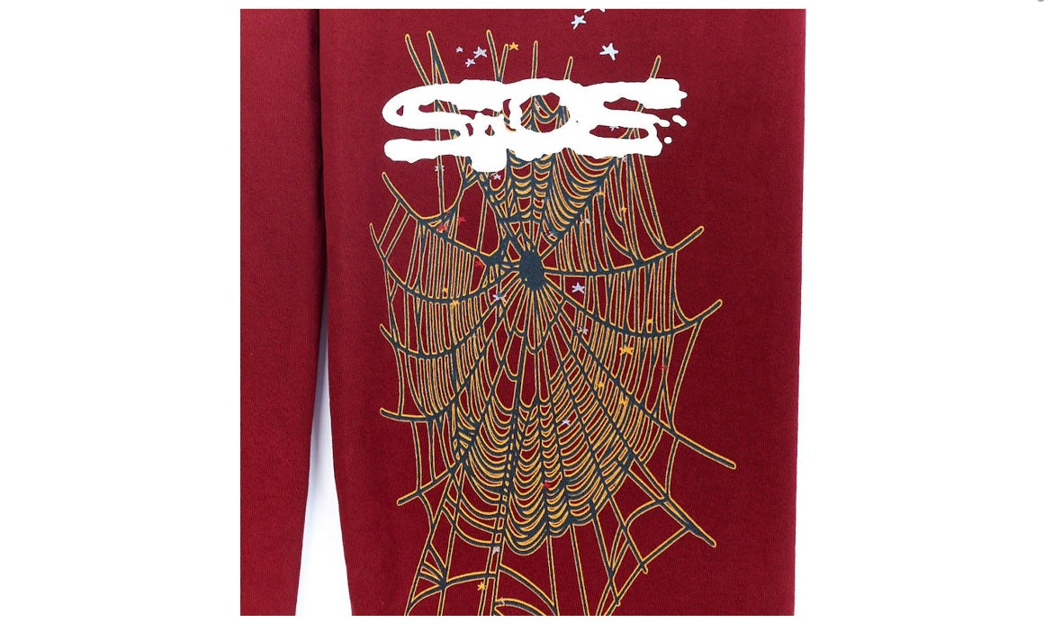 SP5DER WORLDWIDE SWEATPANTS ‘MAROON’