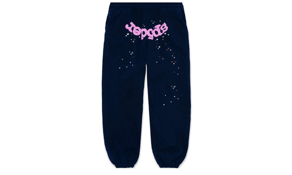 SP5DER WORLDWIDE ATLANTA SWEATPANTS ‘NAVY BLUE’
