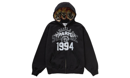 SUPREME MM6 MAISON MARGIELA ZIP UP HOODIE SWEATSHIRT ‘BLACK’