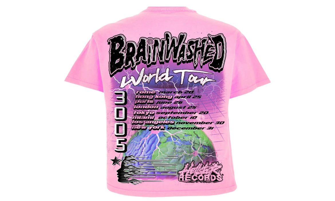 HELLSTAR BRAINWASHED WORLD TOUR TEE ‘PINK’