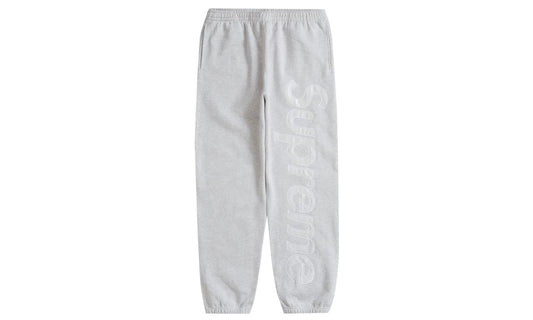 SUPREME SATIN APPLIQUÉ SWEATPANTS ‘ASH GREY’