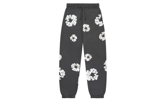 DENIM TEARS RHINESTONE COTTON WREATH SWEATPANTS ‘VINTAGE BLACK’