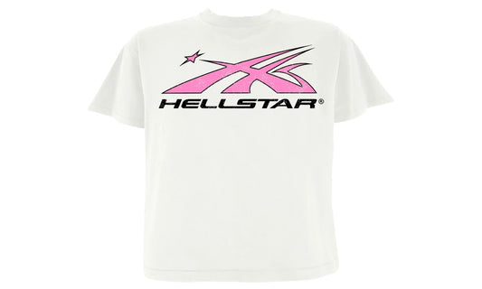 HELLSTAR SPORT LOGO TEE ‘WHITE/PINK’