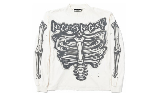 HELLSTAR AIRBRUSHED BONES LONG SLEEVE ‘WHITE’