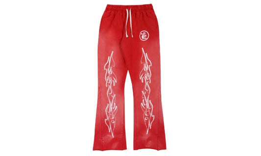 HELLSTAR RACER FLARE SWEATPANTS ‘RED’