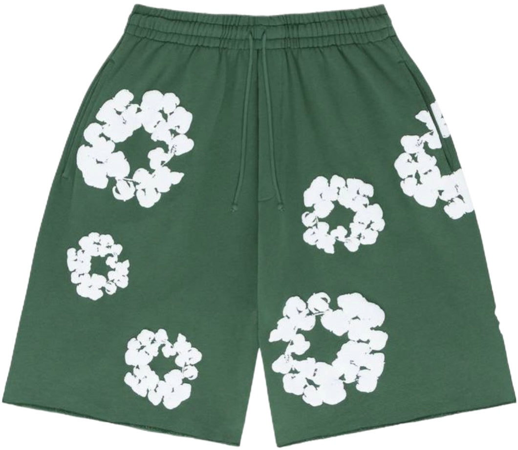 DENIM TEARS THE COTTON WREATH SHORTS ‘GREEN’