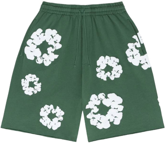DENIM TEARS THE COTTON WREATH SHORTS ‘GREEN’