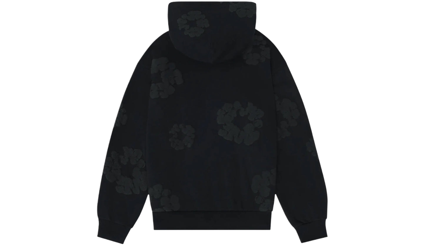 DENIM TEARS THE COTTON WREATH HOODIE ‘BLACK MONOCHROME’