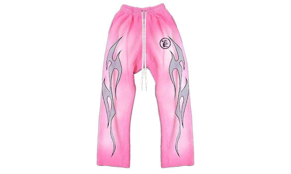 HELLSTAR FLAME SWEATPANTS ‘PINK’
