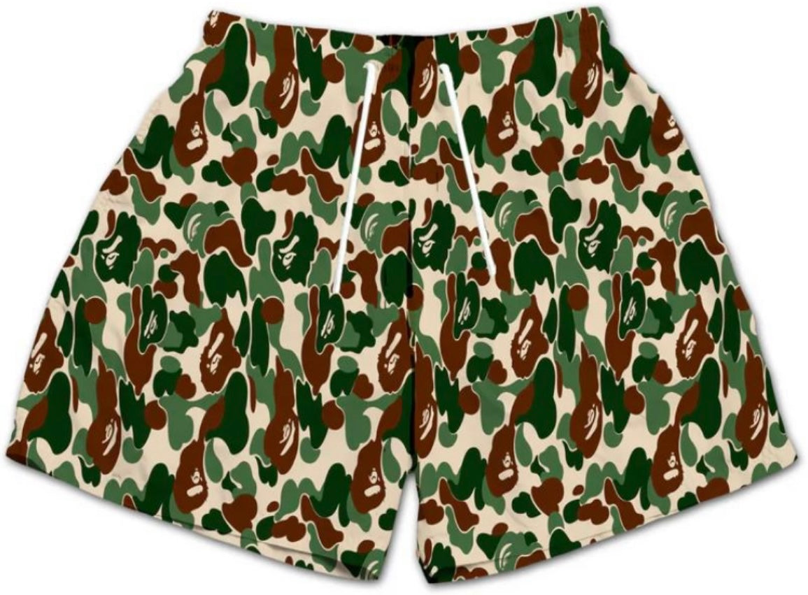 CUSTOM BAPE MESH SHORTS